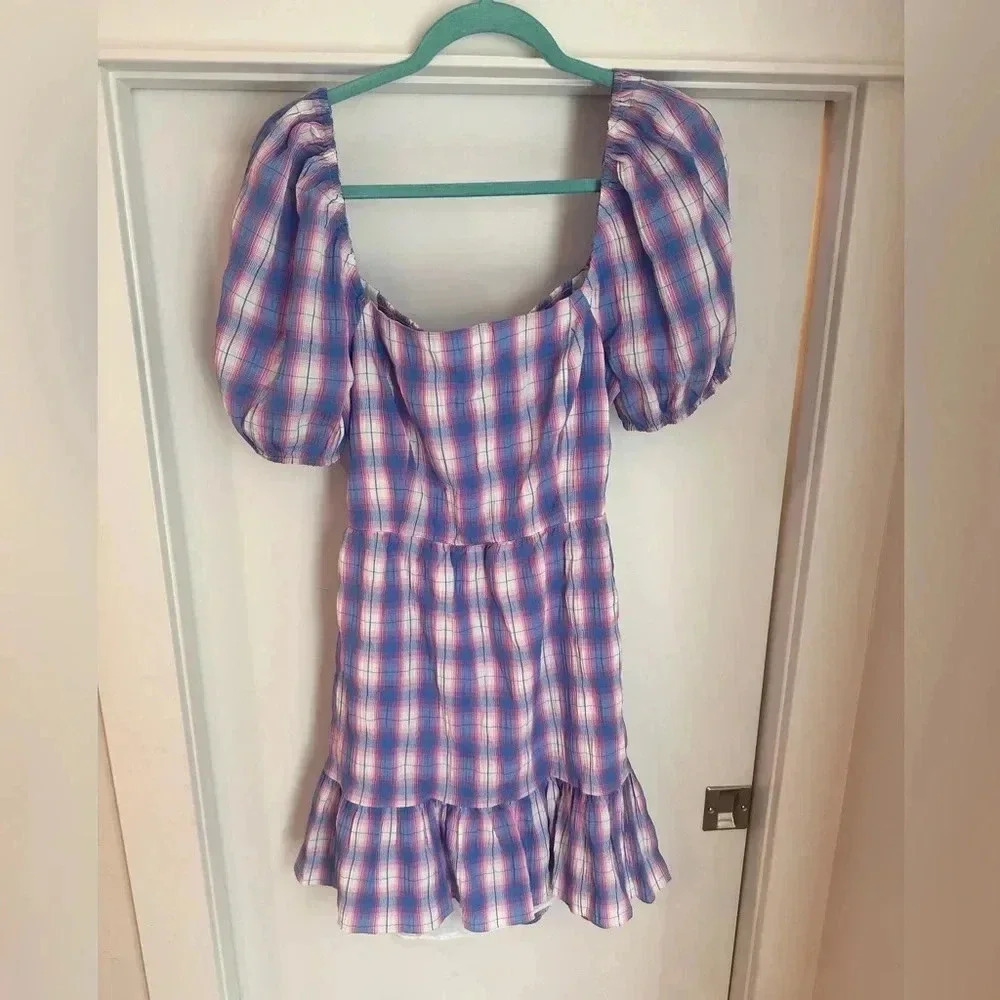 BB Dakota Plaid with my Heart Casual Dress in size Medium - Picture 3 of 5